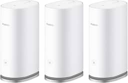Roteador, HUAWEI WiFi Mesh 3, Wi-Fi 6 em Toda Casa com Até 3000Mbps, HarmonyOS Mesh+, Conexão com Um Toque, Branco,Kit com 3 unidades