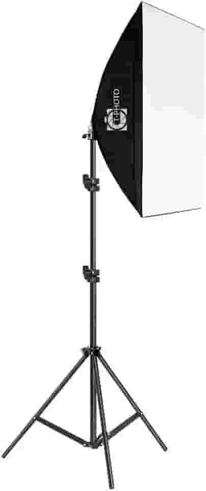 Kit Softbox Iluminação Contínua 50x70cm com Tripé de 2m | Soquete E27 Bivolt e Bolsa de transporte | Luz Suave para Estúdio, Fotografia, Vídeo, YouTube, Lives e Gravações Profissionais