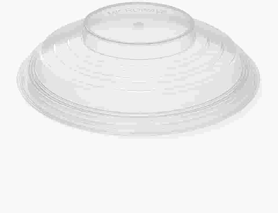 Tampa Protetora para Micro-ondas 26 cm Premium — Livre de BPA, Anti-Respingo, com Respiro de Vapor e Alça — Tampa Transparente Reutilizável para Aquecer Alimentos