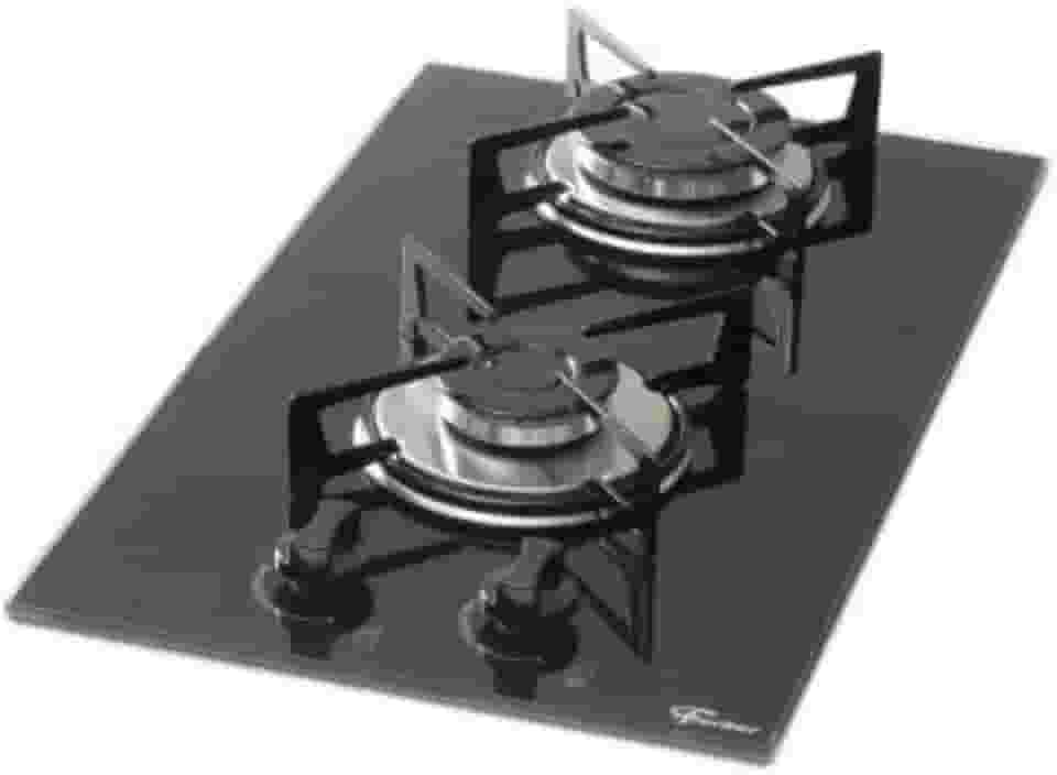 FISCHER COOKTOP À GÁS 2 BOCAS MESA VIDRO PRETO BIVOLT - 7726-11474