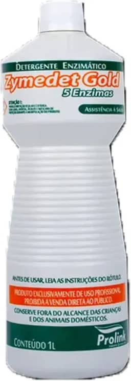 Detergente Enzimático 5 Enzimas 1l Zymedet Gold Prolink