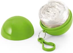 Poncho de Chuva Compacto em Formato de Bolinha com Clip – Capa de Emergência Unissex com Capuz, Portátil e Impermeável, Ideal para Viagens, Camping, Shows e Trilhas