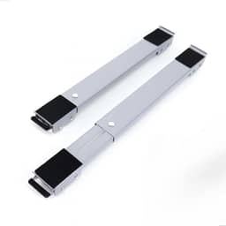 TechTrends Suporte Móvel Com Rodinhas Reforçado Base Ajustável Para Geladeira, Máquina De Lavar, Fogão e Móveis Resistente Até 200kg Com Trava De Segurança e Freios (Cinza, Ajustavel)