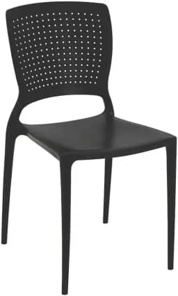 Cadeira Tramontina Safira em Polipropileno e Fibra de Vidro Preto