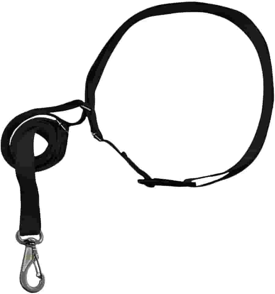 Guia Ajustável para Corrida e Passeio com Cachorro, Cinto de Cintura em Nylon, 70-120cm, Mãos Livres, com Mosquetão Resistente, Preto