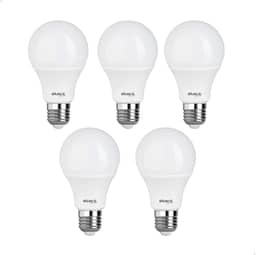 Kit 5 Lâmpadas LED Bulbo 12W 3000K (Luz Amarela) Bivolt E27 – Tem Luz