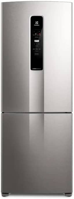 Geladeira Electrolux Frost Free 490L Efficient com AutoSense Inverse Inox Look (IB7S) 220V