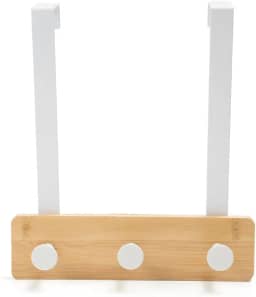 Oikos - Cabideiro de Porta Bambu 3 Ganchos Sem Furar