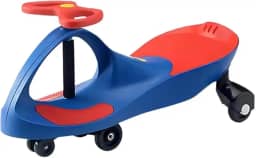 Carrinho de Rolimã Infantil, Azul e Laranja, Aço e Plástico Reforçado, pequeno 80x25x29cm, Com Volante, Para Crianças +3 Anos, Suporta 100kg