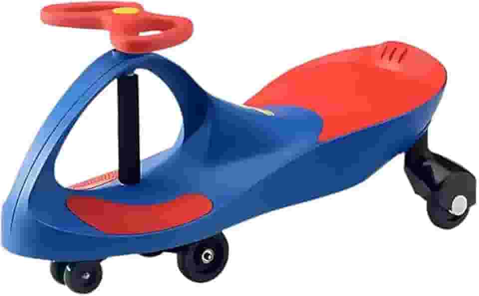 Carrinho de Rolimã Infantil, Azul e Laranja, Aço e Plástico Reforçado, pequeno 80x25x29cm, Com Volante, Para Crianças +3 Anos, Suporta 100kg