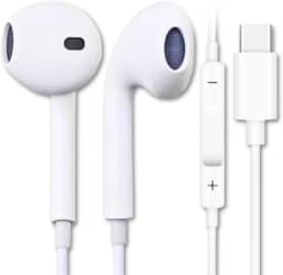 Fone De Ouvido Com Fio Tipo-C Estéreo Premium Microfone Integrado Para Reuniões Exercícios e Lazer Compatível Com Android e IOS