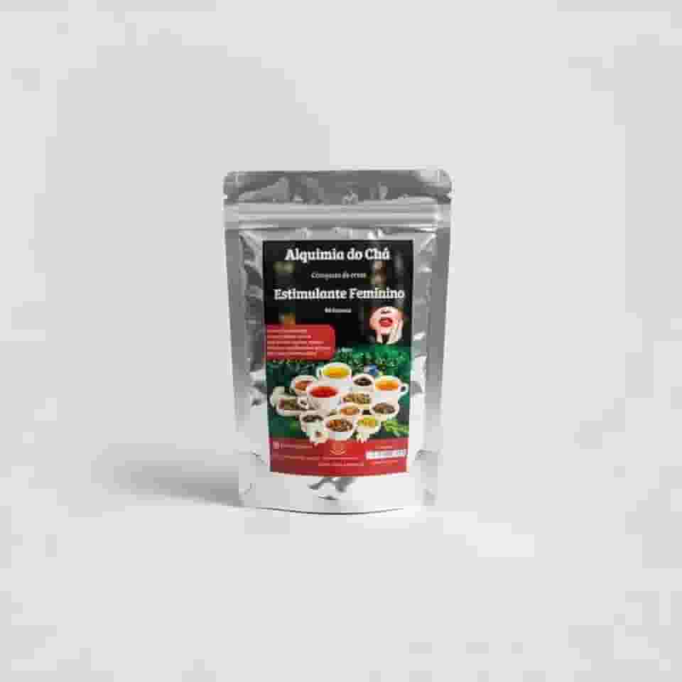 Chá Composto Estimulante Feminino, 80g, Blend Natural, Ginseng e Guaraná, Para Energia e Libido, Alquimia do Chá Nomady