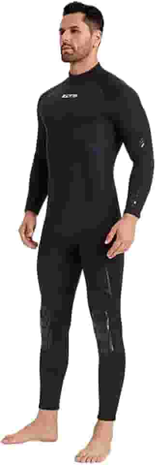 ZCCO Roupa de mergulho de neoprene de 3 mm, roupa de mergulho de corpo inteiro, manga comprida, zíper nas costas, roupa térmica para esportes aquáticos, caiaque, surf, snorkeling, mergulho, natação