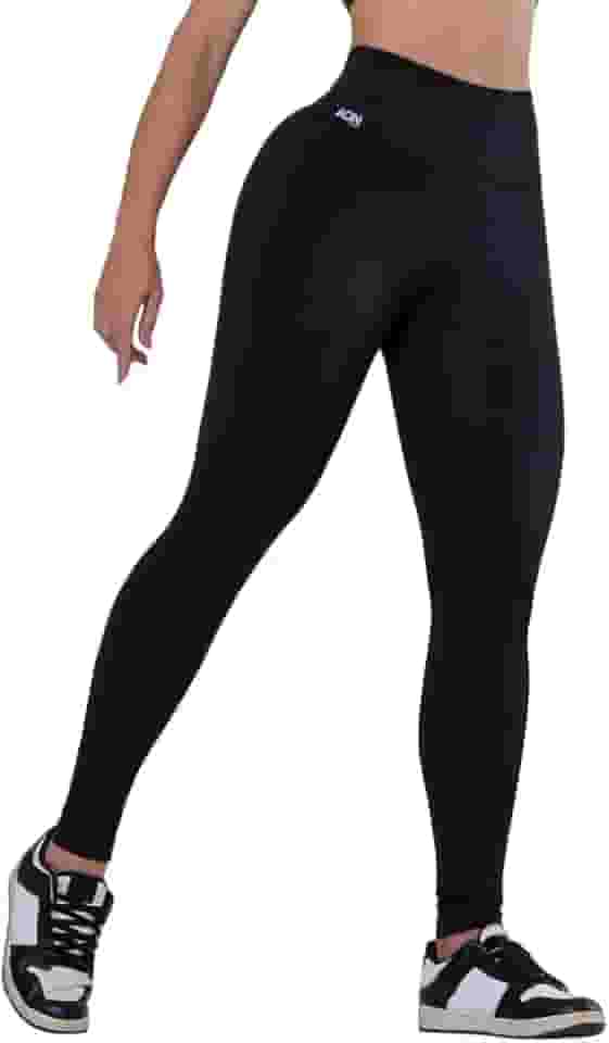 Calça Legging Fitness Grace Cintura Alta Preta Academia Feminino BRAZILIAN FITNESS AQN