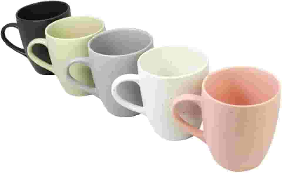 Mimo Style, Caneca Cerâmica Cor Mix Estrutura Resistente 310ml Ideal para Casa e Escritório, Rosa