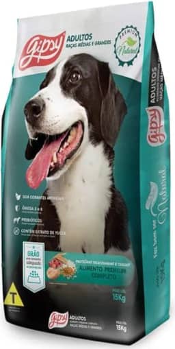 Gipsy CÃES ADULTOS DE MÉDIO E GRANDE PORTE, 15kg