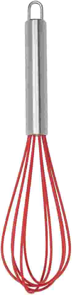 Mimo Style Batedor de Ovos e Massas Fouet, Cabeça de Silicone e Cabo em Inox de Excelente Durabilidade, Belo Design, Útil Para Diversas Receitas, Massas de Bolo, Tortas, Pães, Cremes e Claras em Neve