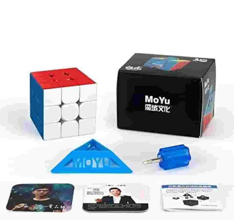 Roxenda Moyu 3x3 M Adesivo Magnético Speed Cube Mofang Jiaoshi 3x3x3 M Cubing Classroom Speedcube Edição Magnética Melhorada
