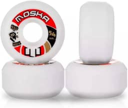 Roda Moska Skate Rock 54mm Branca Dureza 53D