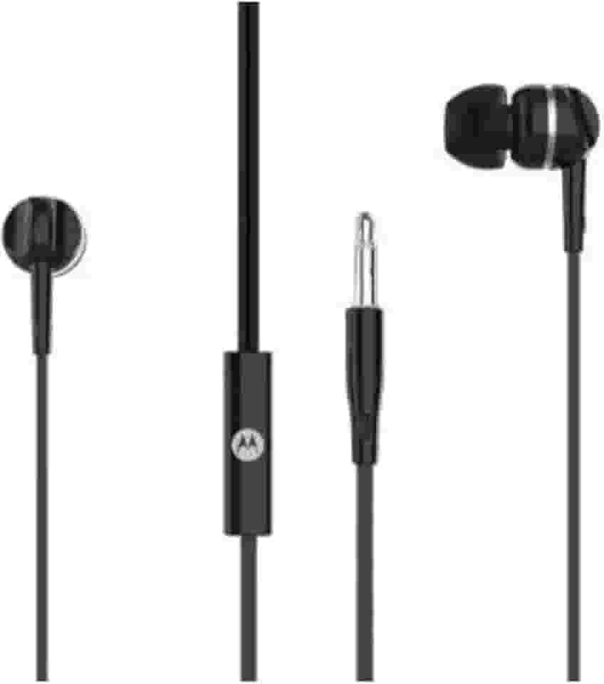 Motorola, J15000L15N1L, Earbuds 105, Fone de Ouvido com Microfone, Preto