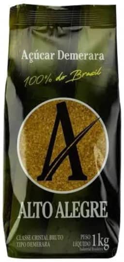 Açúcar Demerara Alto Alegre 1kg | Natural e Levemente Refinado | Sem Aditivos | Ideal para Café, Receitas e Bebidas Saudáveis