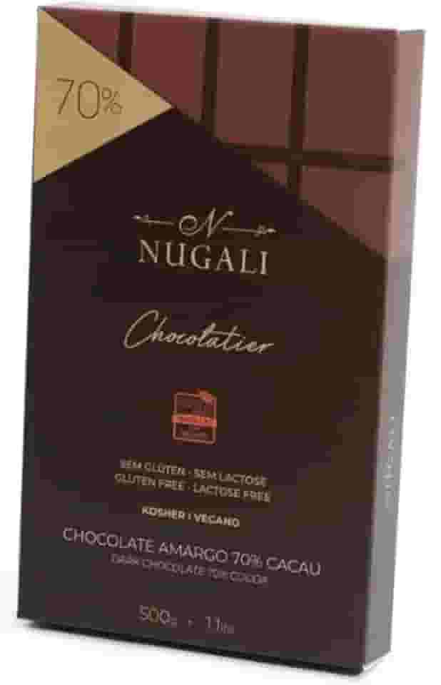 Chocolate Amargo 70% Cacau Dark Nugali 500g