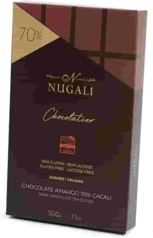 Chocolate Amargo 70% Cacau Dark Nugali 500g