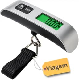 Balança Digital Portátil de Mão - Alta Precisão até 50kg com Visor Digital, Compacta e Resistente para Bagagens de Viagens, Pesca e Uso Doméstico
