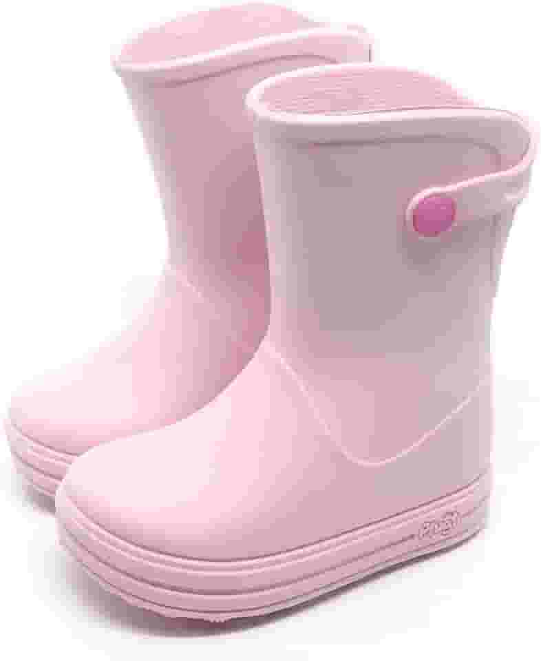 Galocha Infantil Plugt Menina E Menino Confortável Leve Básica Lisa Rosa Claro