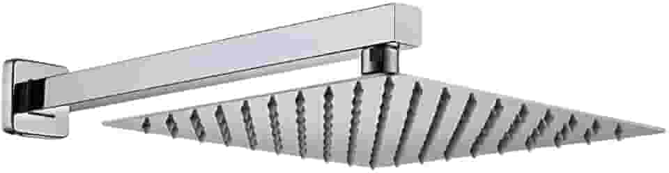Ducha De Banho Quadrado Luxo Slim 20x20 cm Inox Com braço De Parede Piscina Chuveiro Chuveirão Solar Para Jardim E Área Externa FONSES