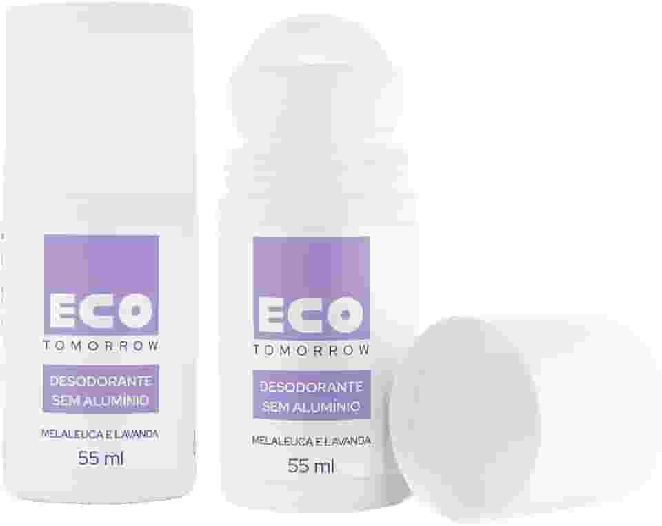 Kit 2 Desodorante Sem Alumínio Eco Tomorrow Melaleuca e Lavanda 55g