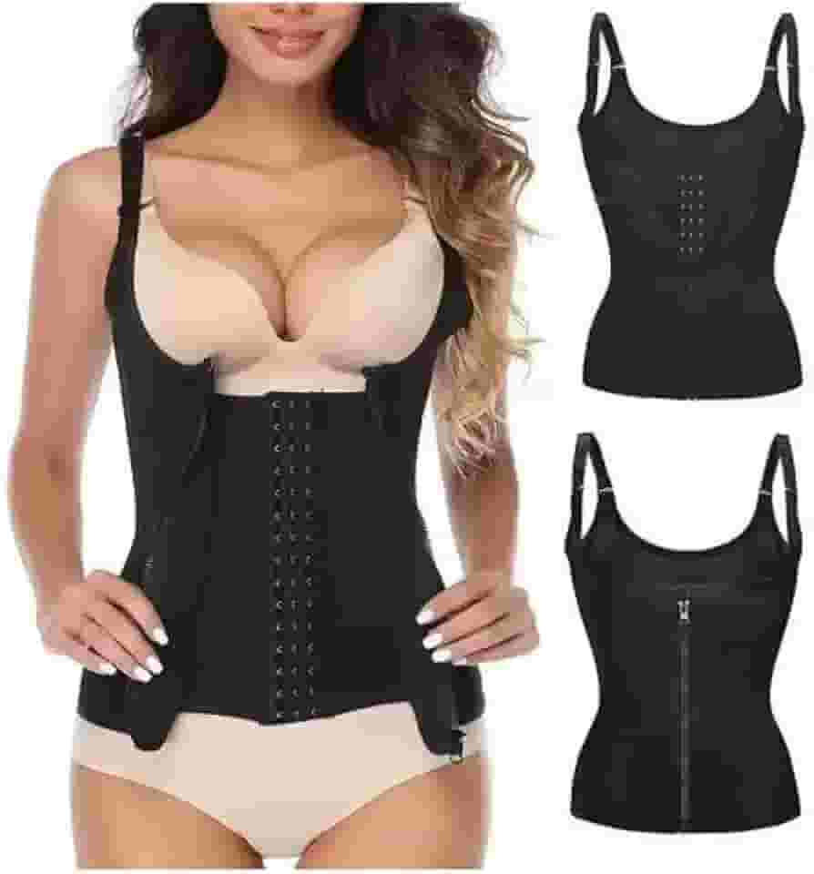 Cinta Modeladora Com Ziper Feminina Abdominal De Dupla Compressão Modelador Corporal Redutora Para Reduzir Medidas