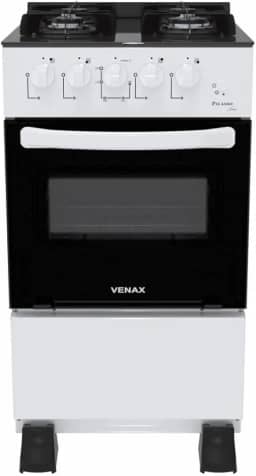 Fogão Venax Picasso Line 4 Bocas Mesa De Vidro Branco Bivolt