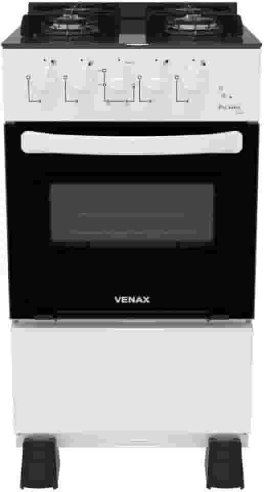 Fogão Venax Picasso Line 4 Bocas Mesa De Vidro Branco Bivolt