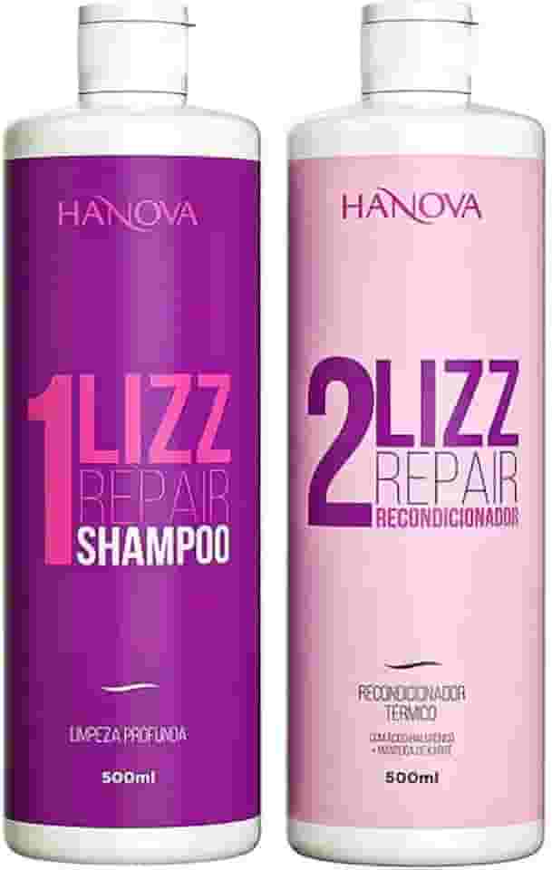 Hanova Lizz Repair - Kit Escova Progressiva Sem Formol 2x 500ml