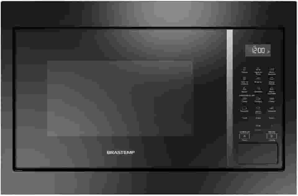 Micro-ondas Brastemp de Embutir 32 Litros Preto com 18 Receitas Pré-Programadas e Design Sofisticado - BM146AE 110V