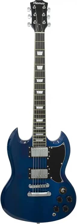 Guitarra Elétrica SG de Madeira Maciça Thomaz TEG 340 Azul
