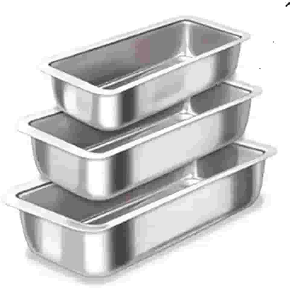 Jogo de 3 Forma Assadeira Pao Caseiro Cuca Bolo Ingles Gelo n 1/2/3 Aluminio