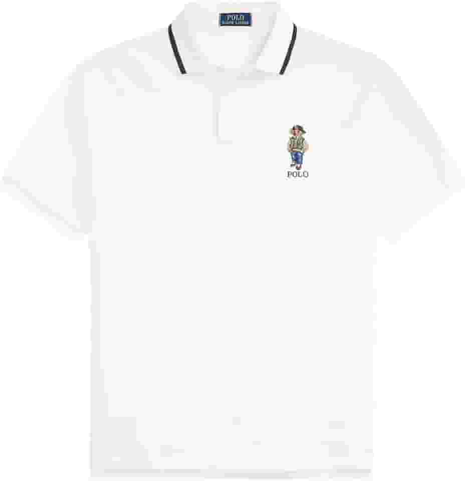 Camisa polo masculina limitada de malha com urso