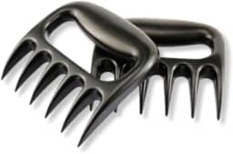 Garras de Carne Pretas BBQ para Desfiar Frango, Porco e Costela – Kit com 2 Peças Reforçadas em Plástico ABS Resistente ao Calor, Estilo Garras de Urso para Churrasco Profissional