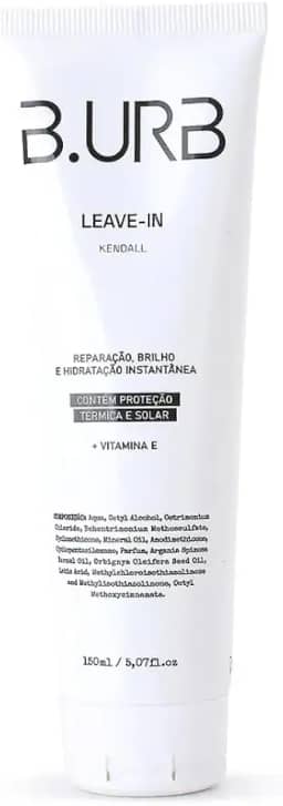 B.URB Leave-In Masculino 150ml – Reconstrução Instantânea, Hidratação Prolongada, Antifrizz, Proteção Térmica e Solar para Todos os Tipos de Cabelo