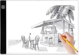 BTGGG Caixa de luz A4, LED Tracing Light Pad Portátil, Brilho Regulável, Alimentação USB, Proteção para os Olhos