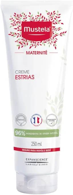 Mustela Maternité Creme Estrias 250Ml - Previne Estrias Com Ação 3 Em 1: Hidrata Reforça A Elasticidade E Acalma A Sensação De Coceira - Com 96% De Ingredientes De Origem Natural