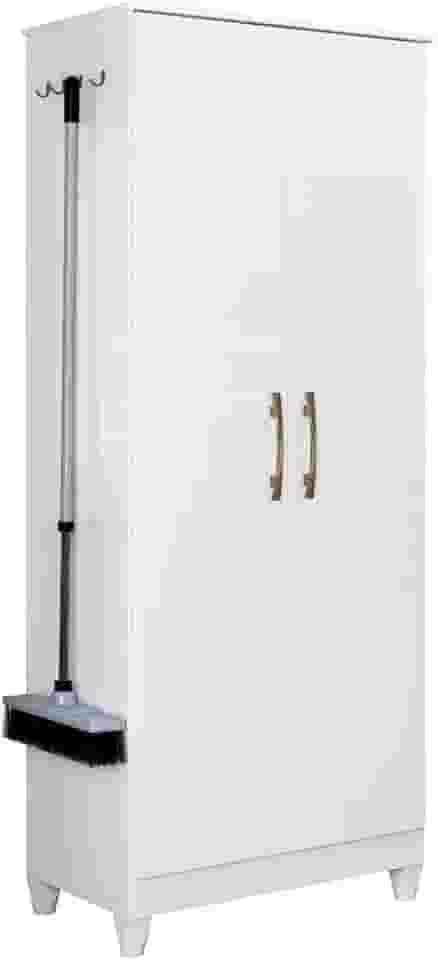 Armário Multiuso 2 Portas 4 prateleiras Jade Moval Branco