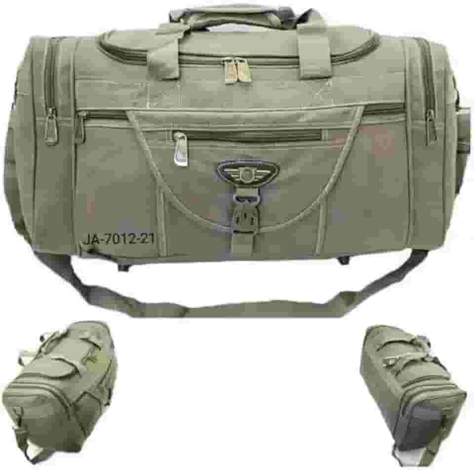 Mala De Mão Viagem Grande De Lona Kvn 50 L (Bege)