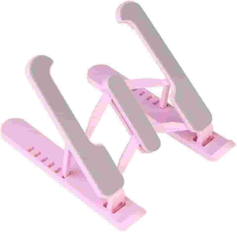 Suporte Dobrável Ajustável para Celular e Tablet – Multi Posições, Antiderrapante e Compacto para Vídeos, Estudos e Trabalho (Rosa)