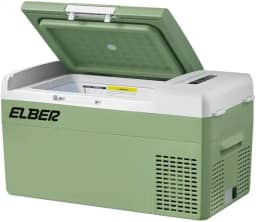 Geladeira Portátil Elber Green 20 Litros Verde 12v 24v - Caminhão Camping Motorhome