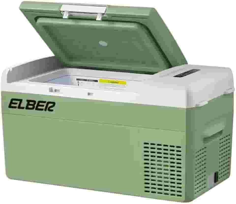 Geladeira Portátil Elber Green 20 Litros Verde 12v 24v - Caminhão Camping Motorhome