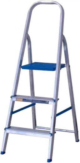 Escada Dobravel 3 Degraus em Aluminio Alumasa 120 kg de Capacidade