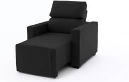 Sofá Cama Solteiro Retrátil 90cm Aconchegante 1 Lugar LIMOVDECOR (Preto)